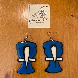 Handmade hand painted earrings